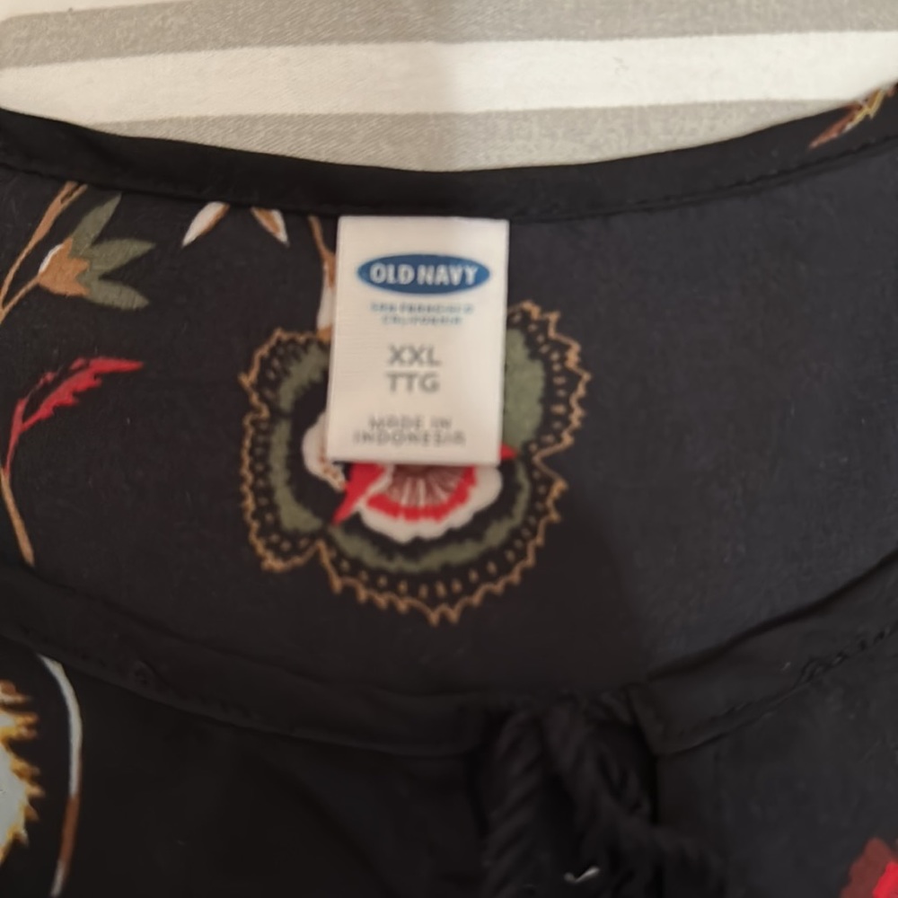 Old Navy Floral Swing Dress Black XXL - Picture 6 of 9